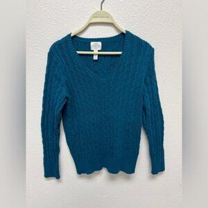 St. John's Bay Deep Teal V-Neck Sweater